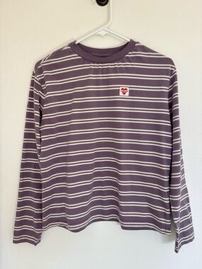 Maloja MAWENZIM Long Sleeve Tee in shaded purple stripe